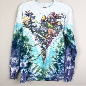 GRATEFUL DEAD | Vintage 1996 Single Stitch Long Sleeve Bears Skiing Tee Large